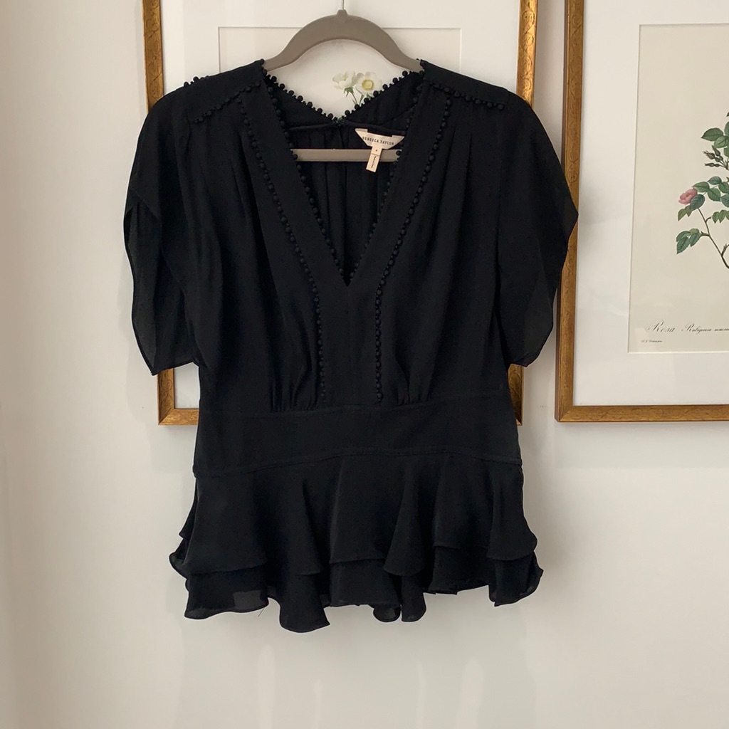 Rebecca Taylor, Black Flutter Blouse